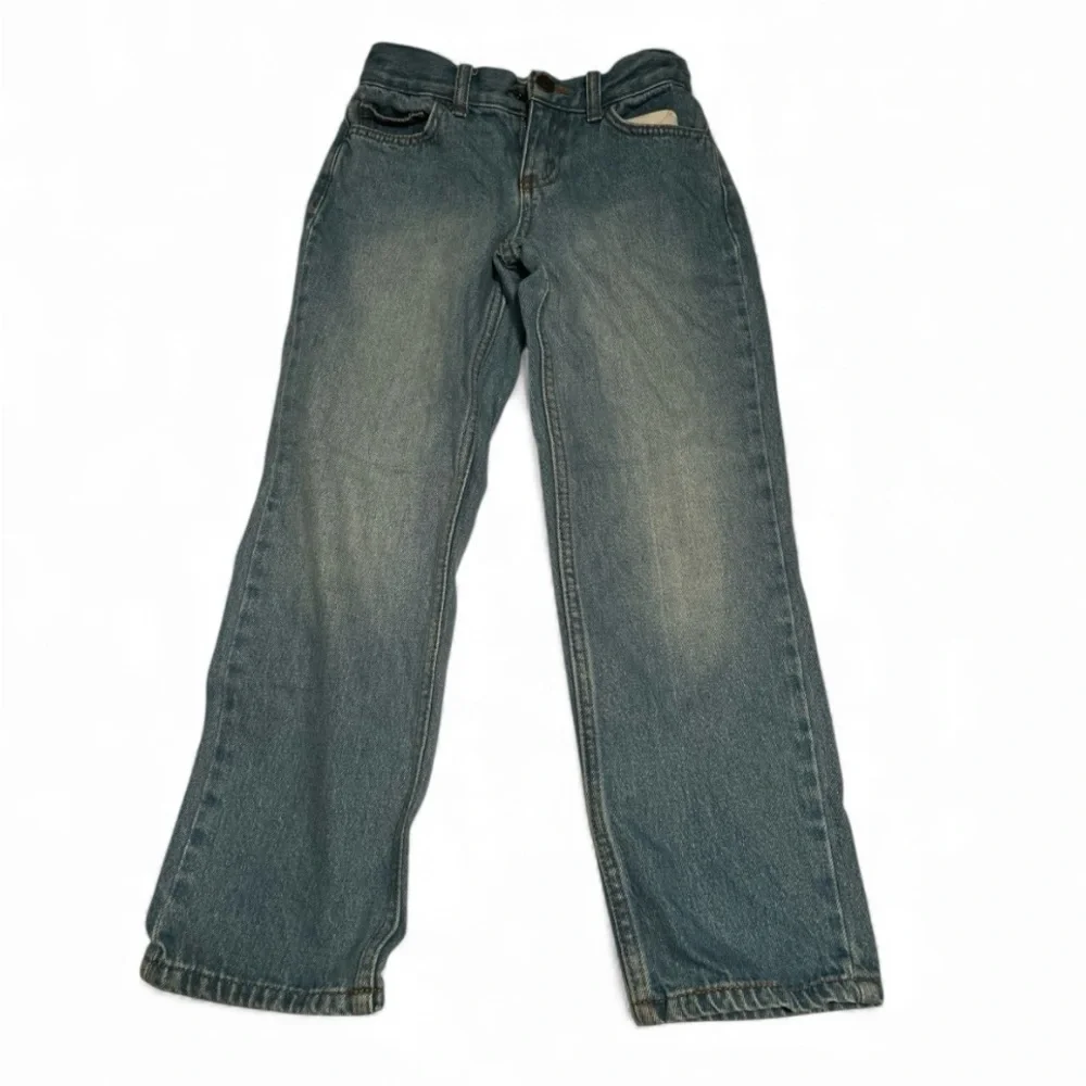 Cat & Jack Kids Jeans | Size 7 | Relaxed Straight Fit | Adjustable Waist | EUC - Picture 1 of 6